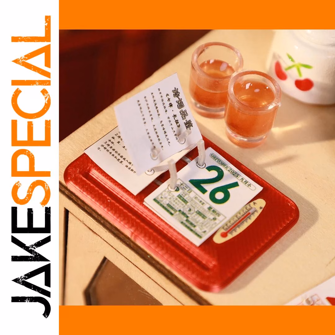 Miniature Dollhouse Calendar Scene Accessory 1 Miniature Dollhouse Calendar Scene Accessory