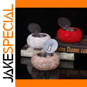 Luxurious Rhinestone Stainless Steel Ashtray