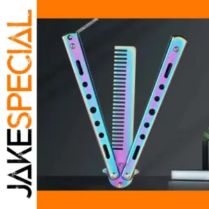 Foldable Stainless Steel Comb with Titanium Finish