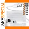 Extended White Micro USB Charging Cable 1m-10m