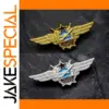 Soviet Union Air Force Metal Badge in Gold and Silver