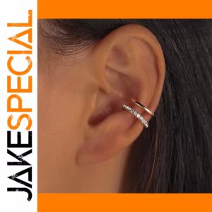 Geometric Rhinestone Ear Cuff for Women