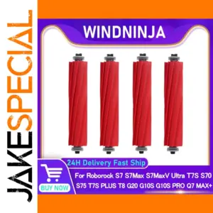 Vibrant Red Main Roller Brush for Roborock Models