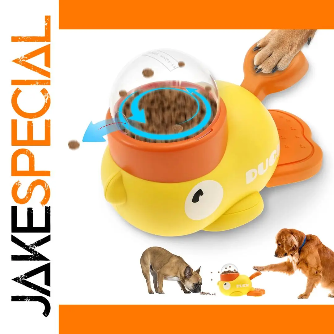 Yellow Duck-Shaped Pet Feeder for Small Animals 1 Yellow Duck-Shaped Pet Feeder for Small Animals