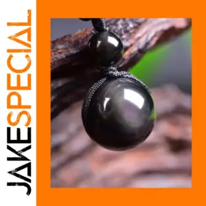 Black Obsidian 16mm Pendant Necklace