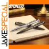 Elegant Stainless Steel Retractable Ballpoint Pen Set