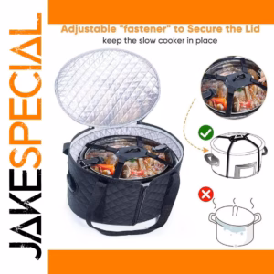 Insulated Slow Cooker Transport Bag for 6-8 Qt