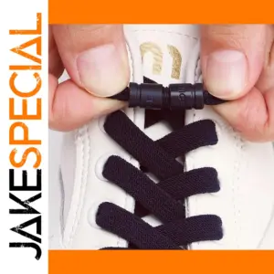 White Elastic No-Tie Shoelaces for Sneakers