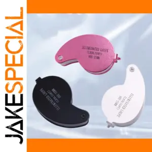 6-Shaped Aluminum LED Magnifier 40X in Black, Pink, Silver