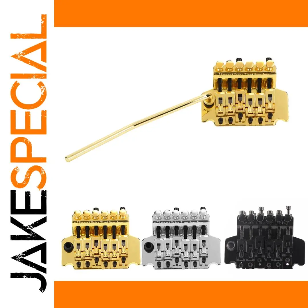 Gold Tremolo Bridge System for Guitars 1 Gold Tremolo Bridge System for Guitars