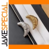 Croissant-Shaped Zinc Alloy Brooch for Men Women