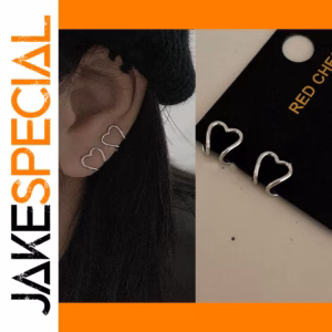 Heart-Shaped Gold Clip-On Ear Cuff for Women