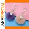 Fluffy Faux Fur Keychain in Bright Colors