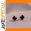 Black Zircon Geometric Stud Earrings