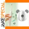 White Bear Magnetic Toothbrush Holder