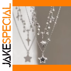 Dual Layer Punk Star Necklace Set for Women