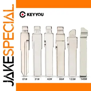 Set of 6 Volkswagen Key Blades for Skoda Vehicles