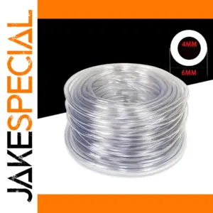 Transparent Aquarium CO2 Tube 4mm Inner, 6mm Outer