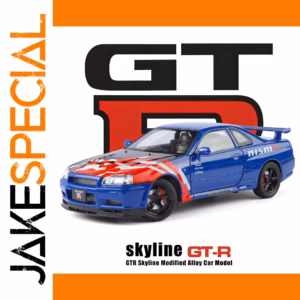 Vibrant Blue Skyline GT-R Die-Cast Model