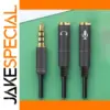 3.5mm Stereo Audio Splitter Cable for Devices