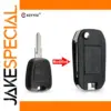 Black Flip Car Key Shell for Peugeot 206/207