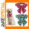 Festive Christmas Dog Collar with Bow Tie