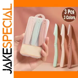 Stylish 3-Piece Eyebrow Trimmer Set in Pastel Colors