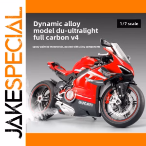 XLG 1:7 Scale Red Alloy Motorcycle Model