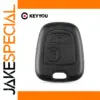 Black Peugeot & Citroen Key Shell Replacement