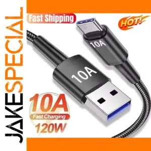 Black USB Type-C Cable for Fast Charging