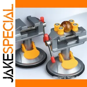 Portable Mini Bench Vise with Rotatable Suction Base