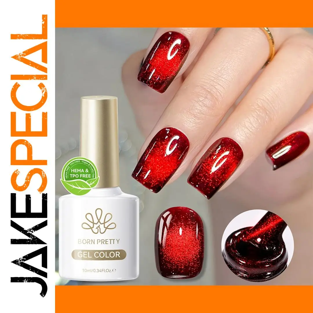 Red Glass Bead Cat Magnetic Gel Polish 10ml 1 Red Glass Bead Cat Magnetic Gel Polish 10ml