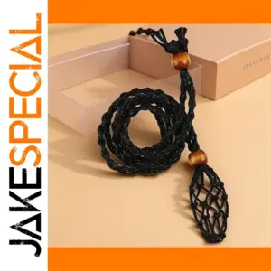 Customizable Black DIY Necklace with Pendant Frame