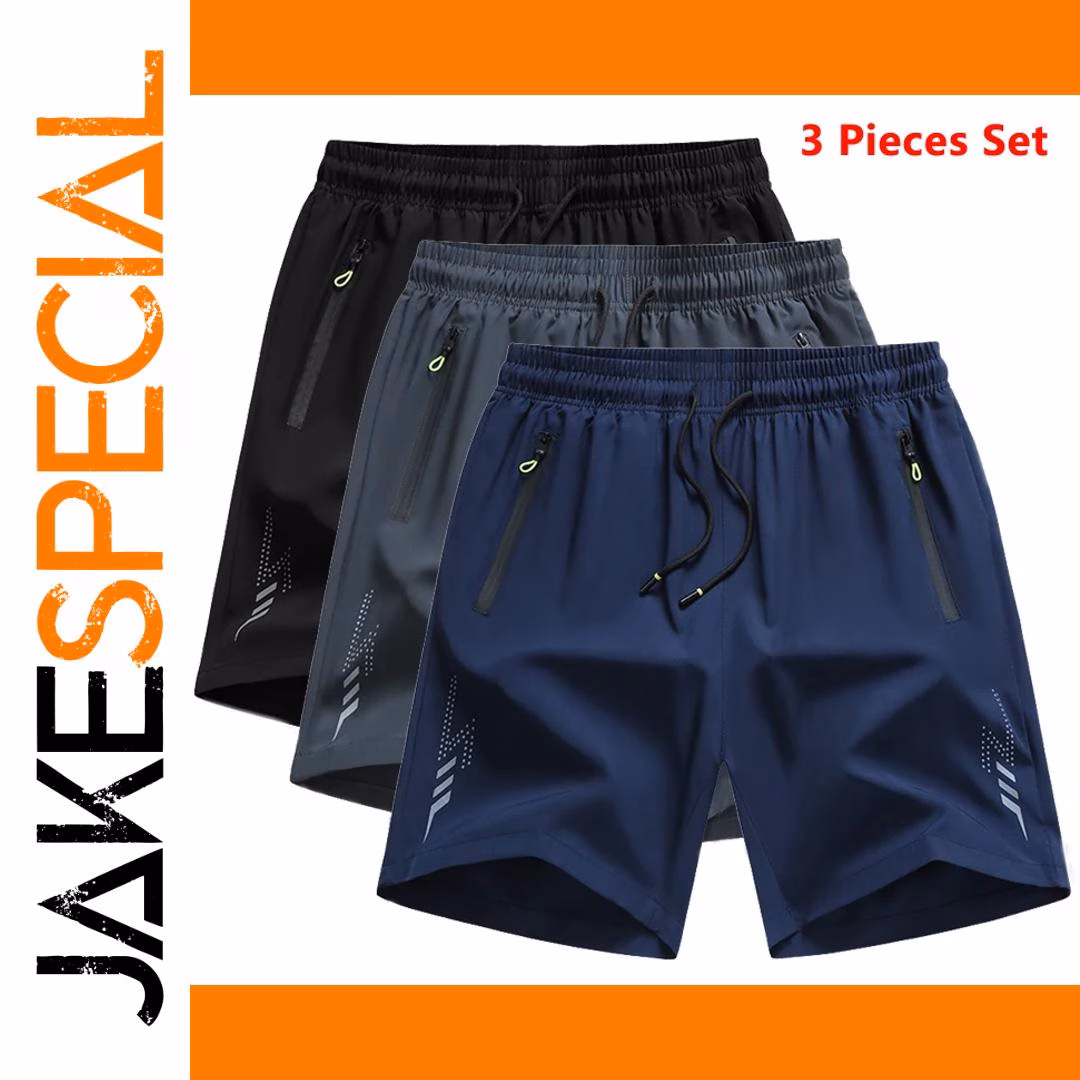 Set of Three Men's Summer Athletic Shorts 1 Set of Three Men's Summer Athletic Shorts