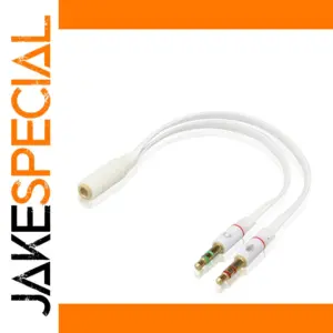 White 3.5mm Audio Splitter Cable for Devices