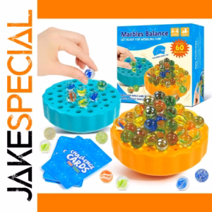 Glass Pinball Balance Game with Marbles