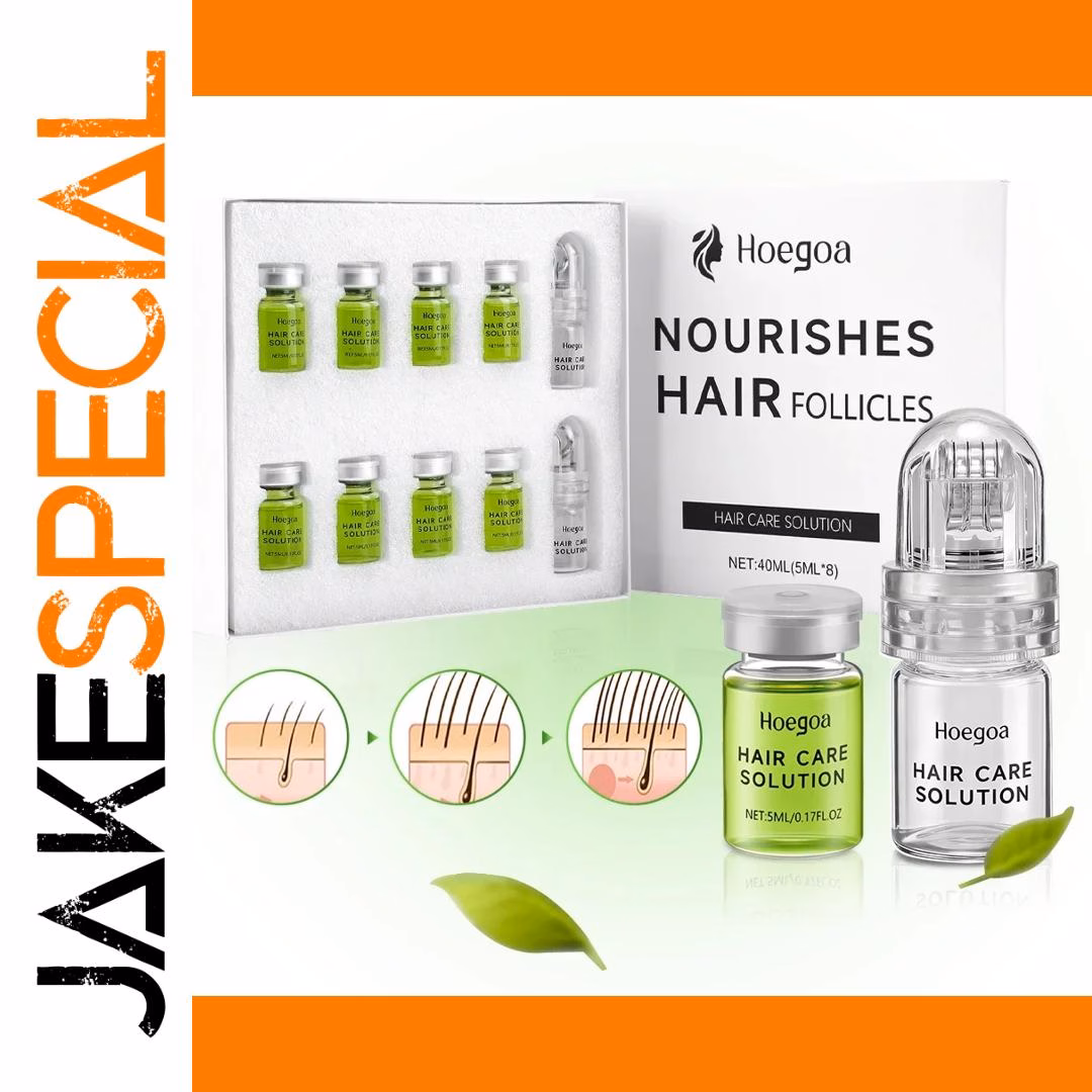 Hair Growth Serum with Micro Needle Roller Kit 1 Hair Growth Serum with Micro Needle Roller Kit