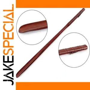 Wooden Long Shoehorn 54cm with Leather Rope