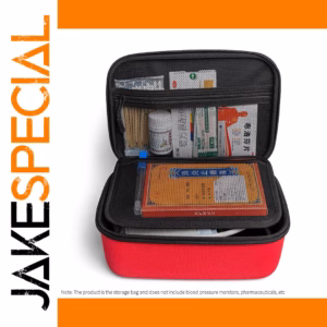 Red and Black Medical Storage Case for BP Monitors