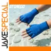 Blue Water-Resistant Swim Gloves with Webbed Fingers