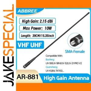 ABBREE AR-881 VHF/UHF SMA-Female Antenna
