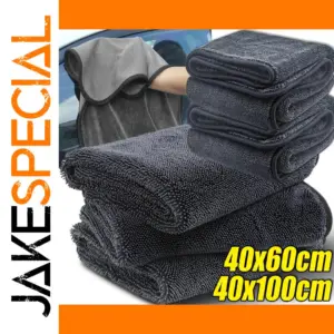 Premium Black Car Wash Towel 1200 GSM 40x60/100 cm
