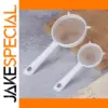 White Handheld Plastic Kitchen Sieve for Sifting