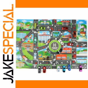 Vibrant Children's Urban Parking Map 83x57cm