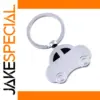 Rhodium Beetle Car Keychain