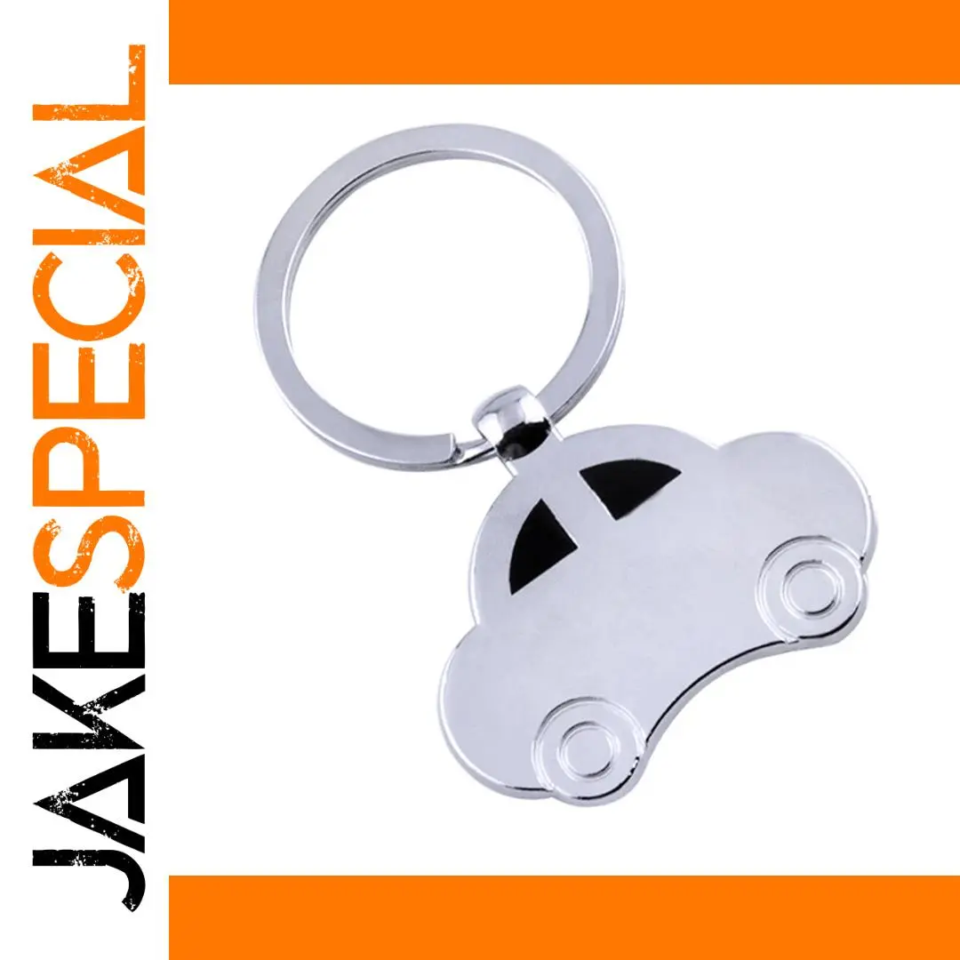 Rhodium Beetle Car Keychain 1 Rhodium Beetle Car Keychain