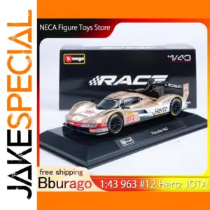Gold Porsche 963 Diecast Model Car 1:43 Scale
