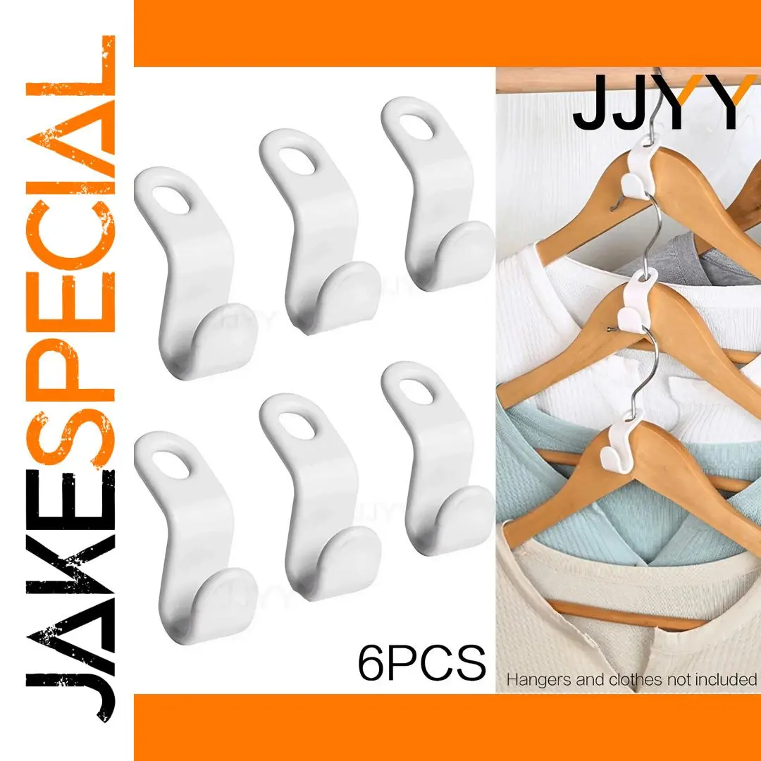 White Plastic Hanger Attachment Hooks Set 1 White Plastic Hanger Attachment Hooks Set