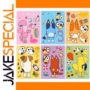 Bluey Family Cartoon Sticker Set - 6 or 12 Sheets