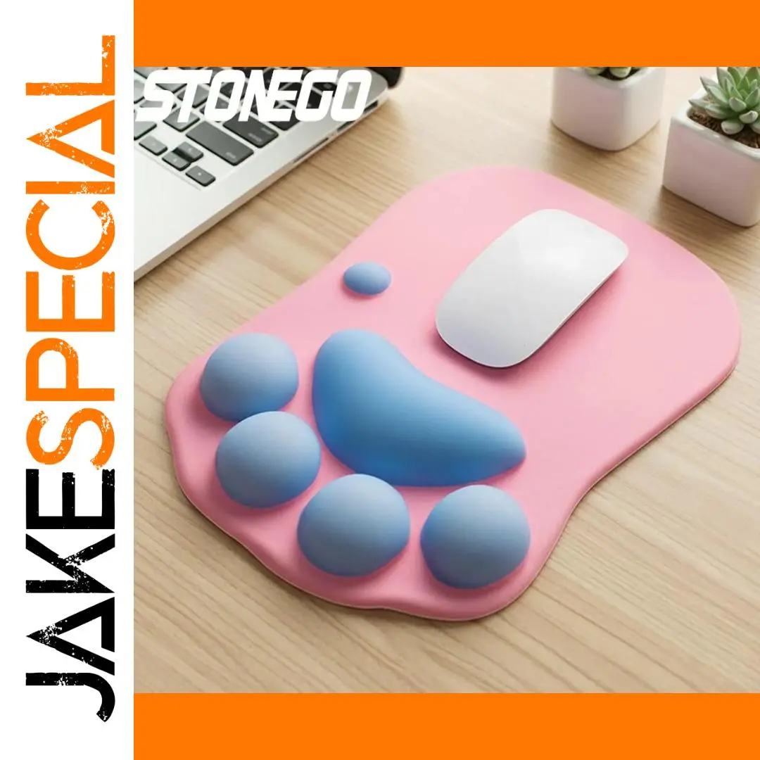 Cute Cat Paw-Shaped Mouse Pad with Wrist Rest 1 Cute Cat Paw-Shaped Mouse Pad with Wrist Rest